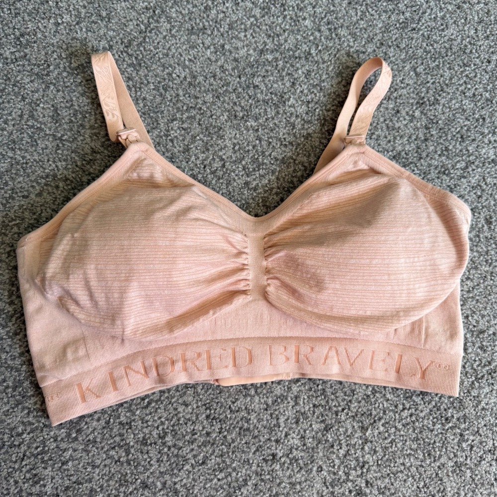 Kindred‎ Bravely Sublime Hands-Free Pumping Nursing Bra Pink XL Busty Wireless